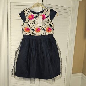 NWT ATUN‎ Girls Embroidered Floral Tulle Dress 9 10